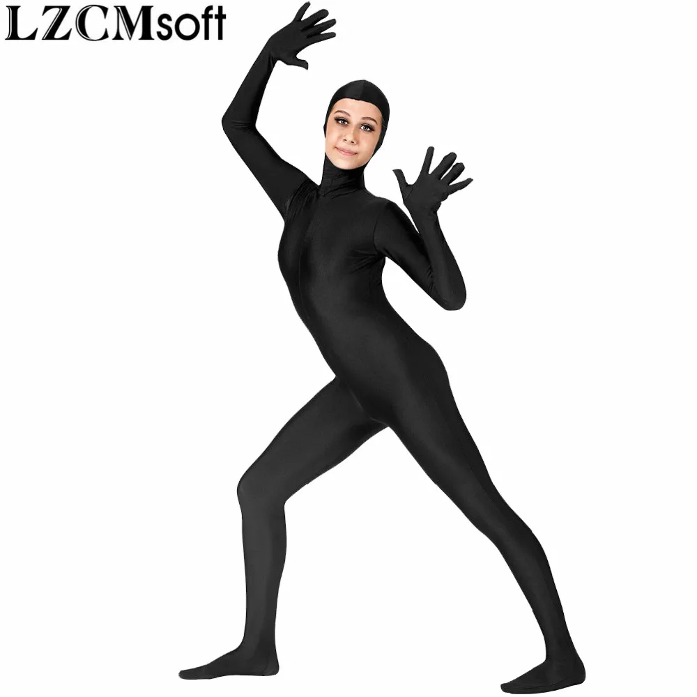 LZCMsoft, женский комбинезон Zentai для всего тела, спандекс, лайкра, открытая лицо, полный, для тела, для танцев, для выступлений, для улицы, костюм для бега