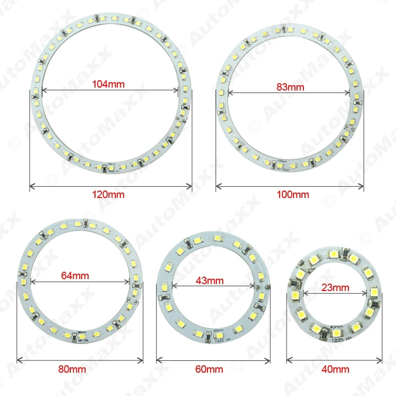 FEELDO 2 шт./лот 40 мм автомобиль ангельские глазки 1210 3528 12SMD светодиодный фонарь Halo Кольцо Ангел освещение для глаз белый красный синий# AM2666
