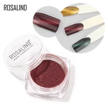 ROSALIND блестящие ногти порошок 3D эффект кошачий глаз Хромовая пудра Маникюр УФ светодиодный Гель-лак для ногтей вылеченный дизайн ногтей блестки украшения