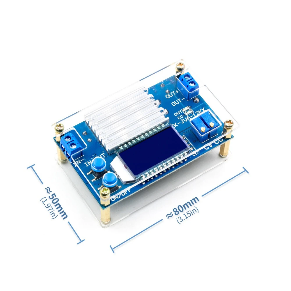 DC 0-32 В 12A Постоянное Напряжение Ток ЖК-дисплей цифровой Напряжение Ток дисплей Регулируемый понижающий модуль питания плата