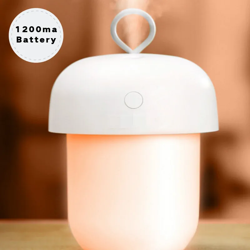 

Cute Acorn Humidifier USB Desktop 1200mah Battery Diffuser Portable Home Office Outdoor Air Humidifier Creative Gift