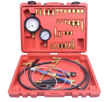 

41 PC Fuel Injection Pressure Test System Kit Set Compression Car Tools