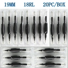 20 x одноразовые захваты татуировки труба с иглы ассорти 18RL размер 3/"( 19 мм) для татуировки иглы чашек чернил сцепление комплекты