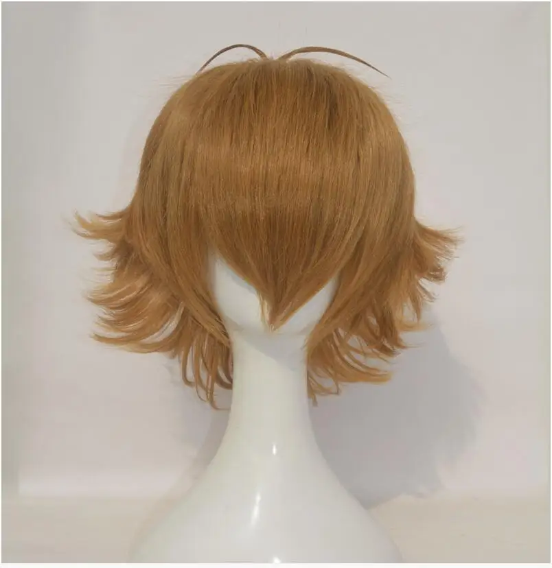 Anime Voltron:Legendary Defender Pidge Cosplay Wig Short Light Brown Heat Resistant Synthetic Hair Wigs+ Wig Cap