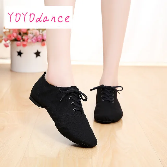 profesional de lona suave interior bailar jazz zapatos de mujer