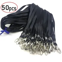 Ремешок с зажимом, поворотный крючок, 50 шт. в упаковке, 33 дюйма, ремешки с зажимом, бейдж, ремешки, оптом, офисный нейлоновый гриф, плоские ремешки для id, бейджи, ключа