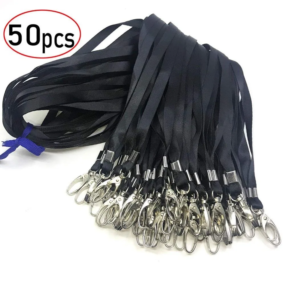 

Lanyard Clip Swivel Hook 50 Pack 33-Inch Lanyards with Clip Badge Lanyard Bulk Office Nylon Neck Flat lanyards for id badges Key