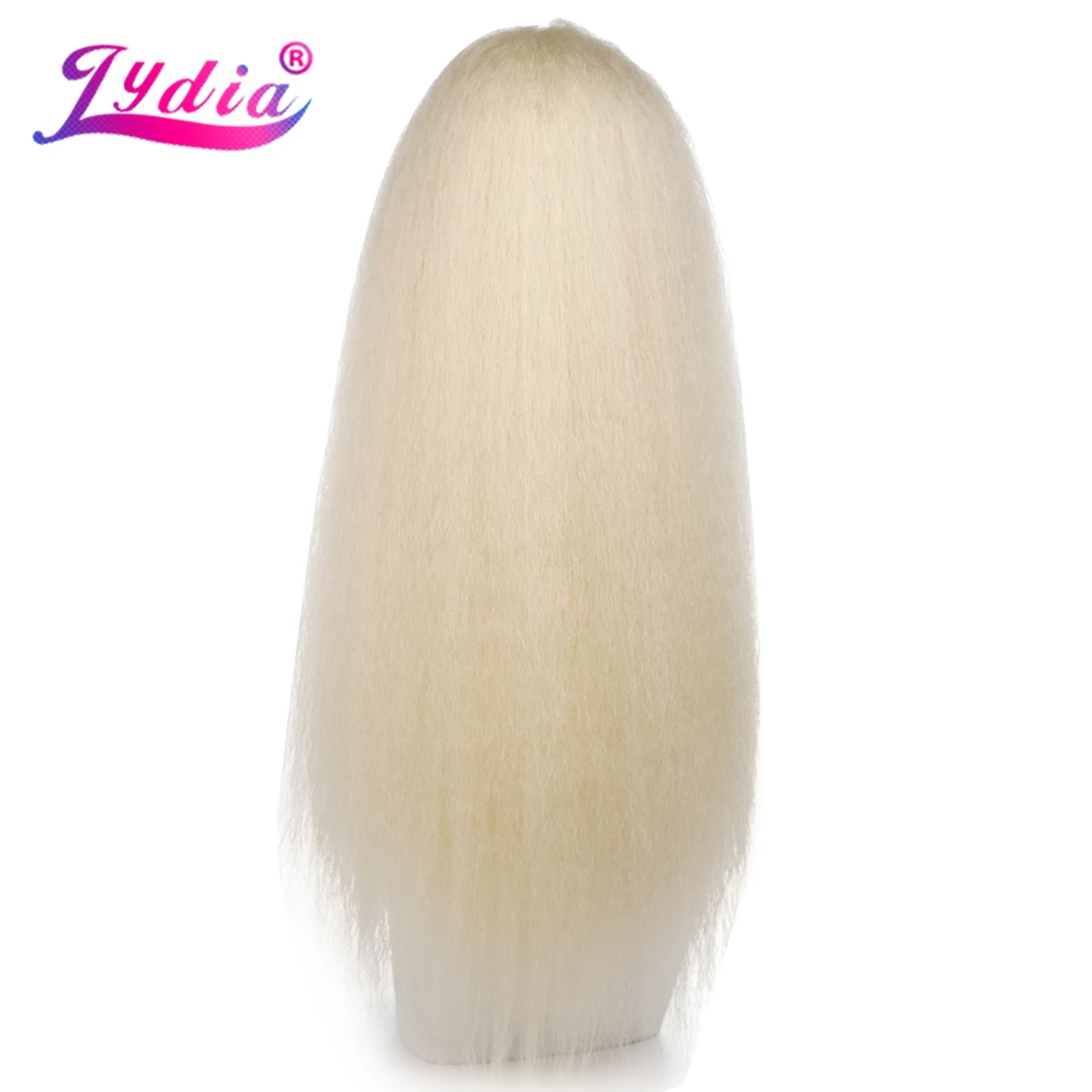 

Lydia Heat Resistant Synthetic 18"-24" Kinky Straight Hair With Two Plastic Combs Drawstring Ponytail Extensions Natural Blonde