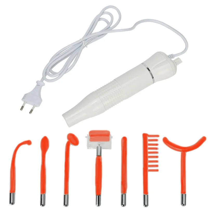 

7 Wands Tube High Frequency Spot Acne Remove Face Hair Body Skin Spa Facial Skin Care Device Machine Beauty Kit