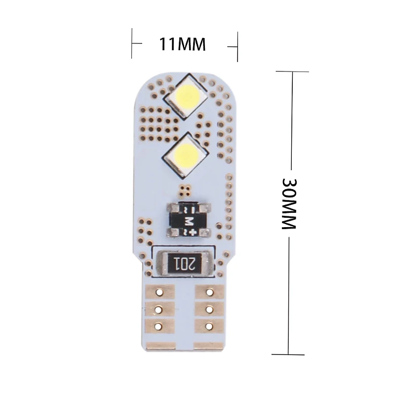 2pcs 3030 T10 LED 4LEDS W5W LED