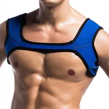 Мужская Грудь Жгут пояс Связывание эластичный плечо поддержка мышц бандаж для мужчин s Lingrie регулируемый сексуальный костюм одежда