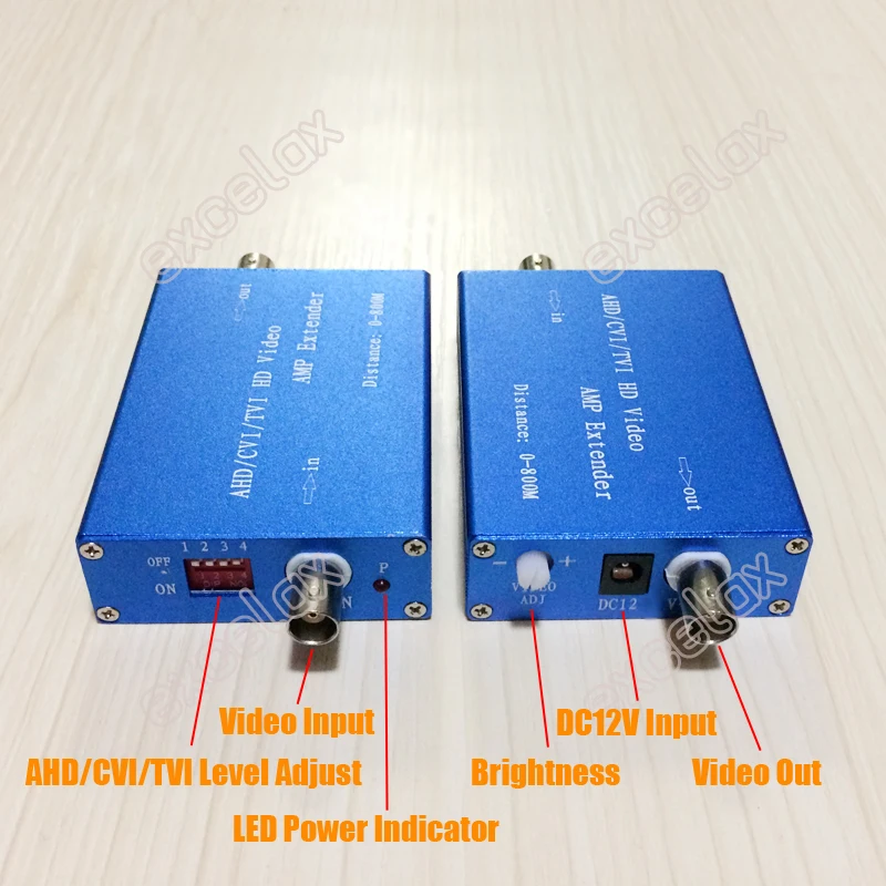 AHD CVI TVI HD Video Signal Amplifier Coaxial Cable AMP Extender For 1080P 720P Coax CCTV Camera 10PCS/Lot