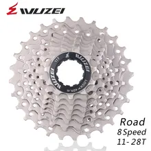 WUZEI 8S 16S 24S 11-28T Free Wheels Road Bicycle Flywheel Steel 8 Speed Cassette Sprocket 11-28T Compatible for Parts 2400 2300