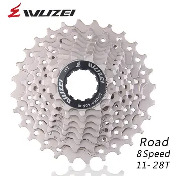 

WUZEI 8S 16S 24S 11-28T Free Wheels Road Bicycle Flywheel Steel 8 Speed Cassette Sprocket 11-28T Compatible for Parts 2400 2300