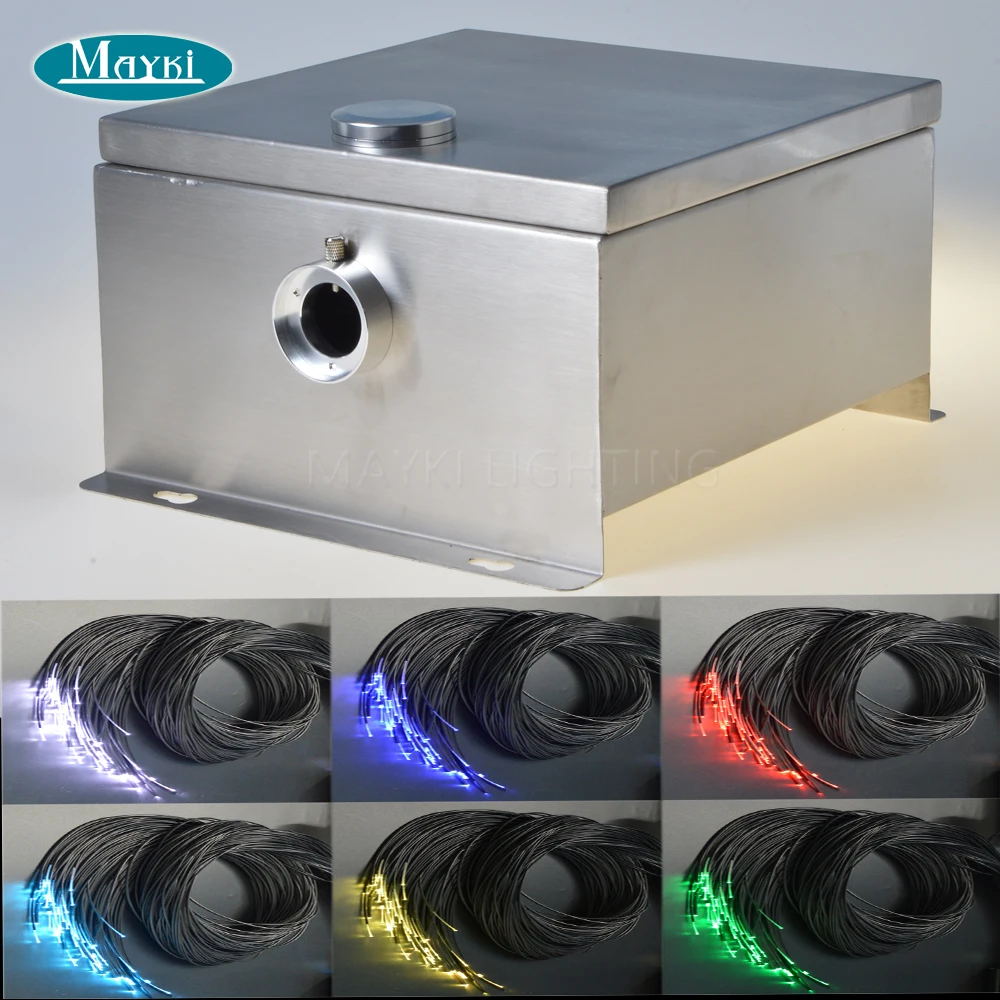 

Waterproof 80W LED Cree light source 1250m fiber optc cable with pvc cover remote controller for swimming pool fiber optic light