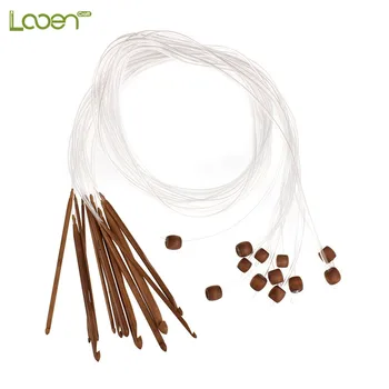 

12 Sizes 3.0-10.0mm Crochet Hook Single Pointed Bamboo Flexible Carpet Crochet Hooks Needles For Women DIY Craft Tols