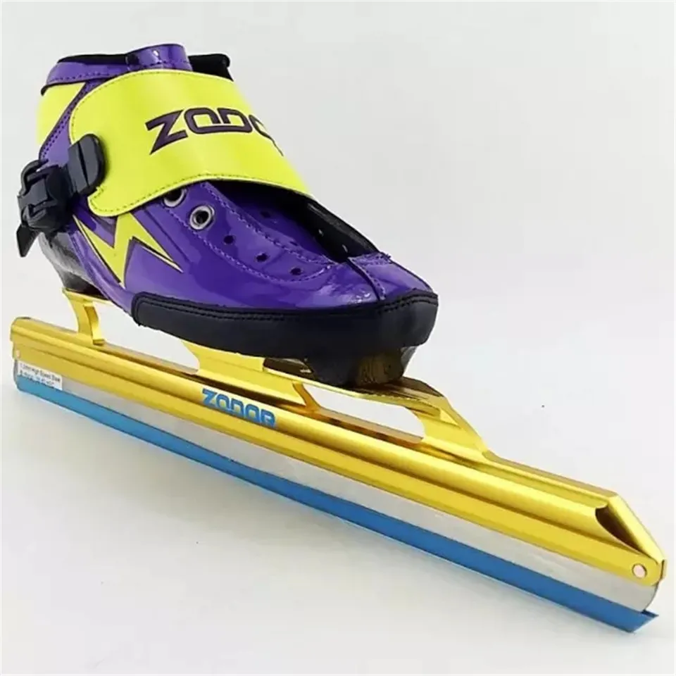 JEERKOOL الجليد على الجليد النساء سرعة الشكل التزلج الجليد الجليد الكربون/الألياف الزجاجية المعادن الإصلاح الموقع سكين سباق شفرة الأحذية IC7