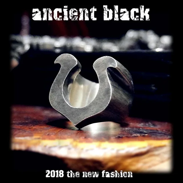 BEIER 316L Stainless Steel Nordic Antique Color Horseshoe Men s Ring Viking Horse High Quality Jewelry