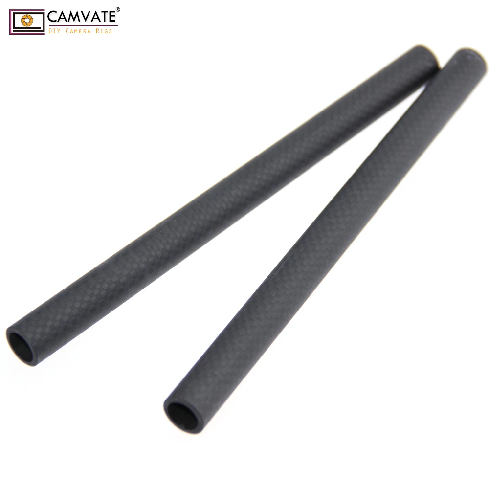 

CAMVATE 15mm Carbon Fiber Rods 200mm Length for DSLR Camera Baseplate Follow Focus C0912 camera photography accessories