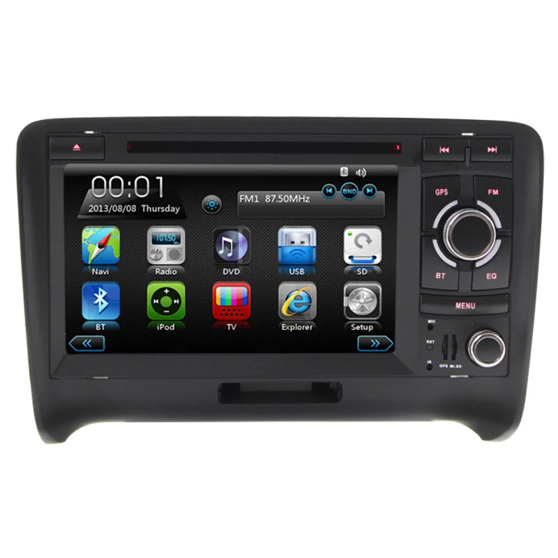 Wince6 0 Free map RDS Bluetooth For AUD ITT With GPS Navigation Can Bus 7Inch Digital