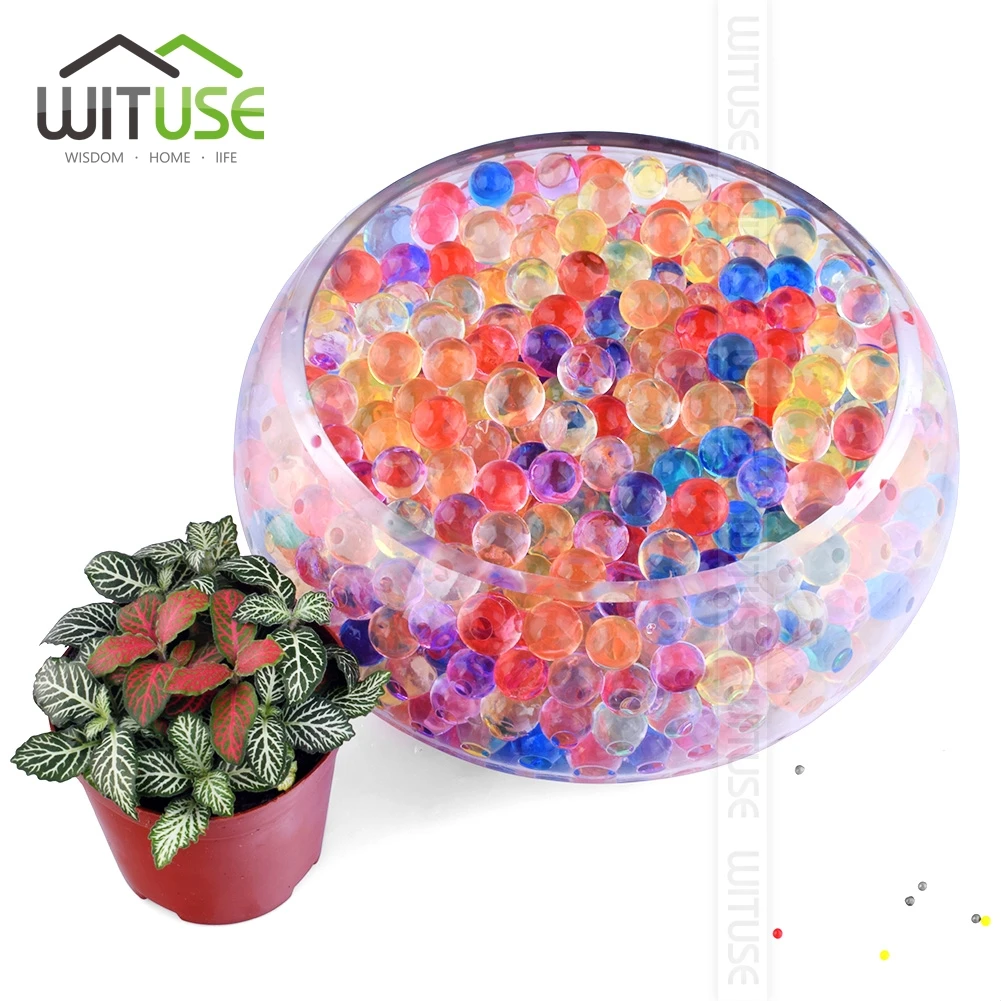 

1000Pcs 13mm Pearl Shaped Crystal Soil Water Beads Mud Grow Magic Jelly Balls Home Decor Aqua Soil Wholesales Water Swelling