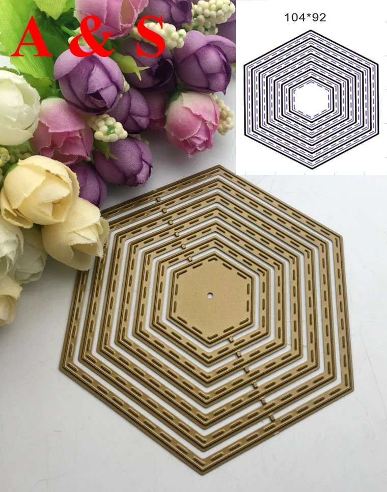  Q42 METAL CUTTING DIES Rhombus Scrapbook card invitation paper craft party decor embossing stencil  - 32828906975