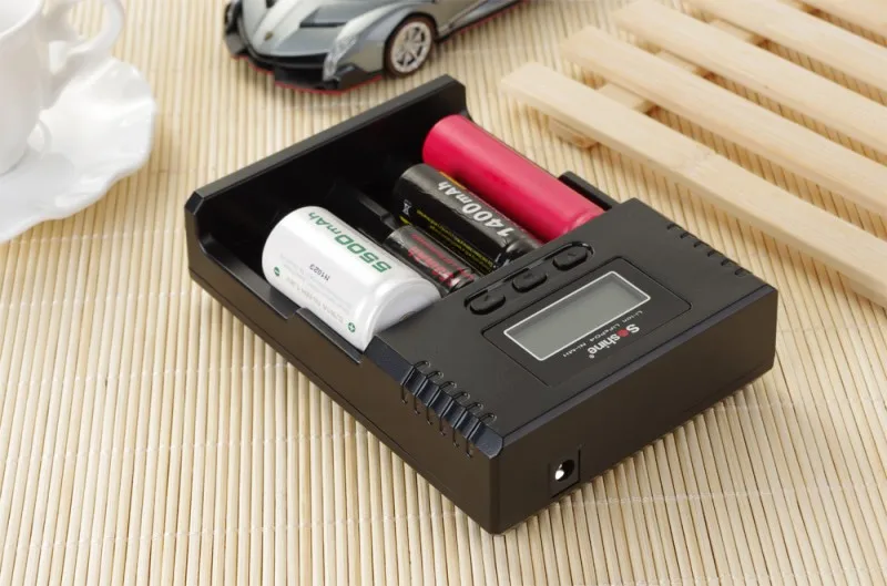 Умное зарядное устройство Soshine H4 с ЖК дисплеем кабелем для li ion AA AAA 18650 14500 16340 26650|lcd
