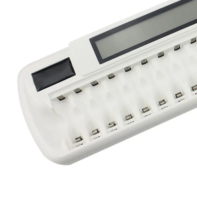 AA AAA 9V интеллектуальное зарядное устройство для Ni-MH Ni-Cd 16-bay 16-Slot+ 9V li-ion Dual lcd Smart Batteries charger OEM сертифицировано
