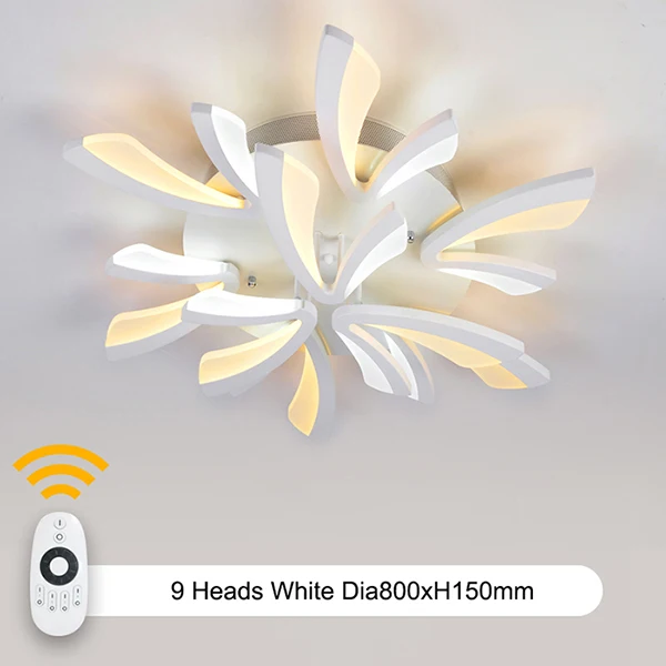 NEO gleam акрил толщиной современный LED Потолочная люстра светильники для гостиной спальня столовой дома люстры лампы светильники - Цвет абажура: 9 heads White