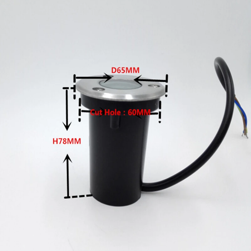 

Free Shippping(10pcs) New IP68 3W Waterproof LED Underground Light Outdoor Ground Garden Path Floor Buried Yard Spot Landscape