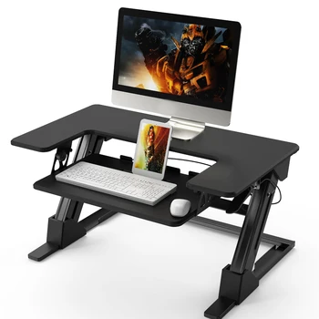 

Standing Adjustable Computer Desk Hand Lift Foldable Ergonomic Computer Table for Office and Home