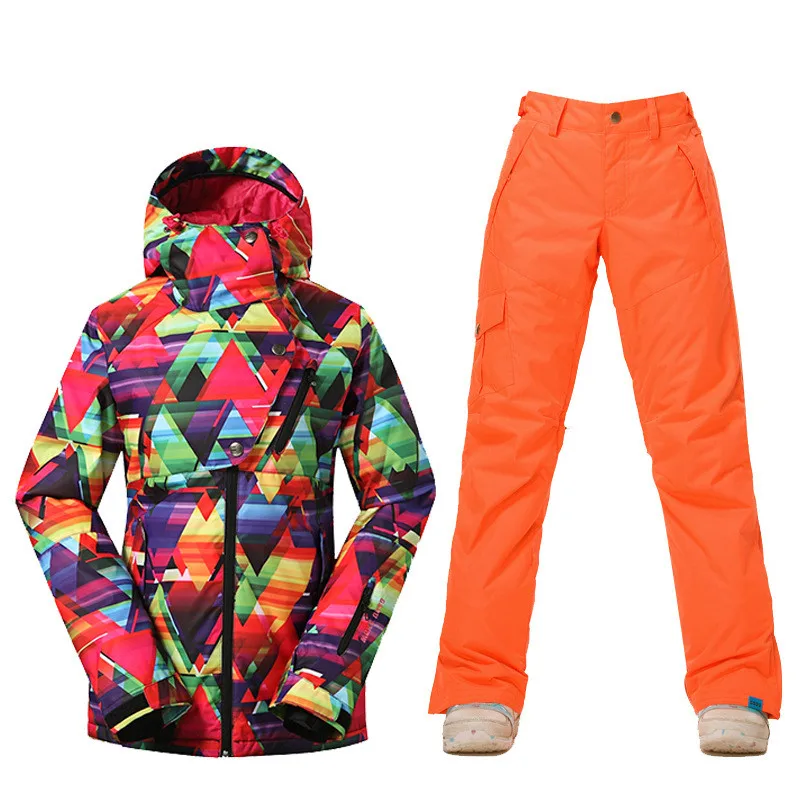 female 5 colors 4 sizes waterproof breathable windproof skiing jacket