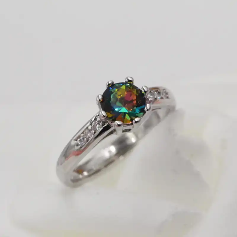 Бесплатная доставка модное кольцо высокого качества покрытие 18 k Jin Caibao кольцо с покрытием CZ Кристалл Свадьба День святого Валентина