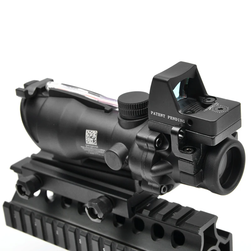 ACOG 4X32 Red Dot прицел Сфера Настоящее красные оптоволоконные прицел красный прицел для винтовки с подсветкой w/RMR для винтовки страйкбол Каза