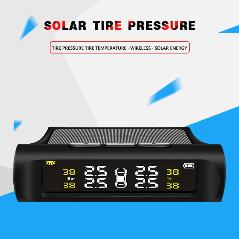 

Car TPMS Tyre Pressure Monitoring System Solar Powered Digital LCD Display Auto Security DXY88