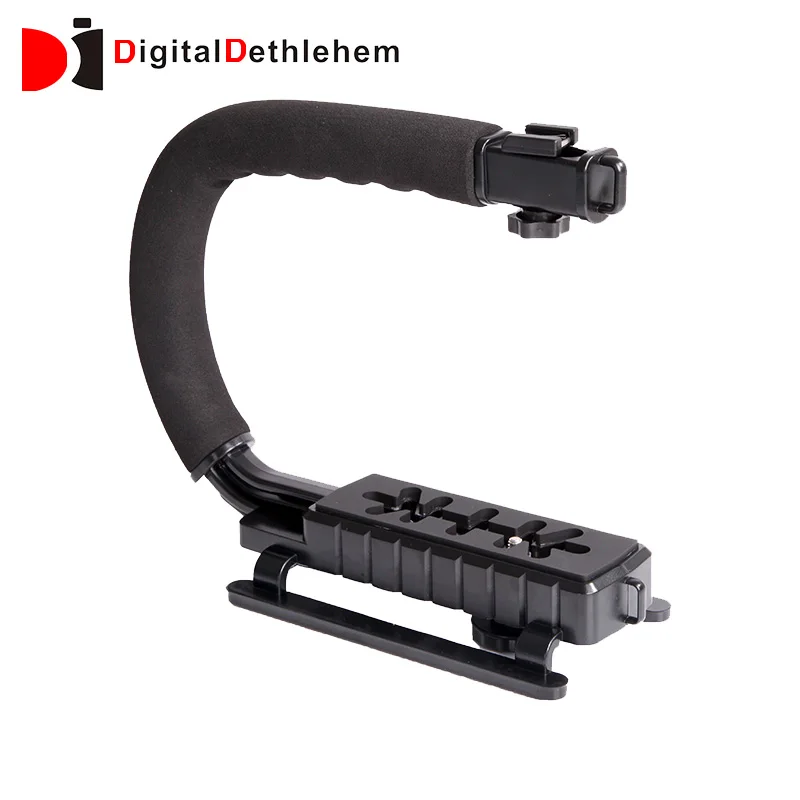 C Shape flash Bracket holder Video Handle Handheld Stabilizer Grip for