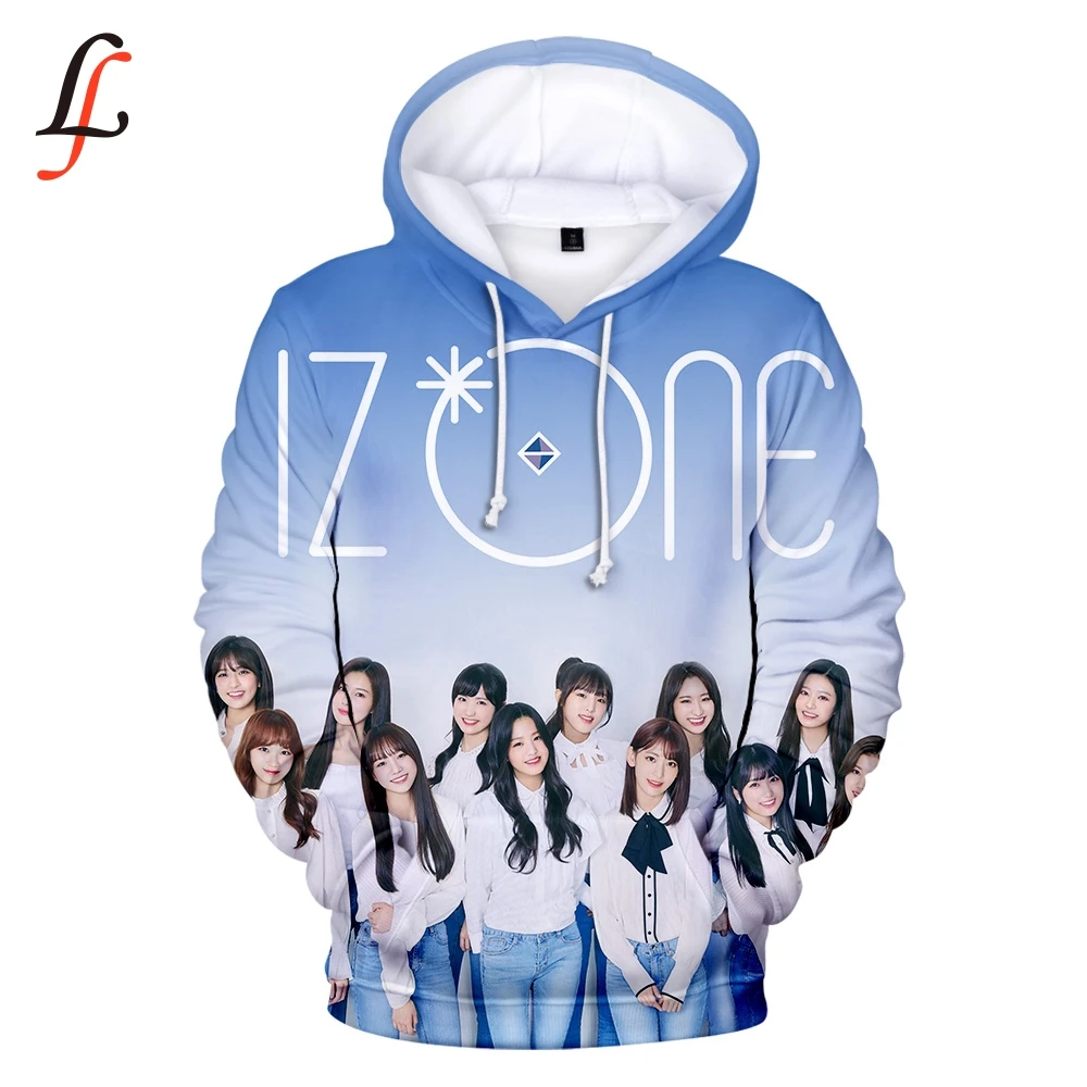  Hoodies Sweatshirts Women Izone harajuku print K pop Tops Cute Ladies Loose Pullover off white Stre