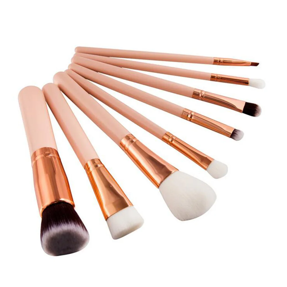 8pcs Life Professional Rose Pink Makeup Brushes Set Make Up Brush Tools