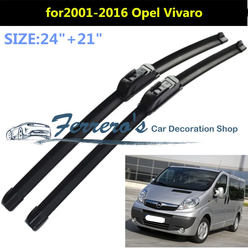 Бесплатная доставка 2 шт./лот щетки стеклоочистителя для OPEL Vivaro A 2001 2016 24 &quot+ 21&quot
