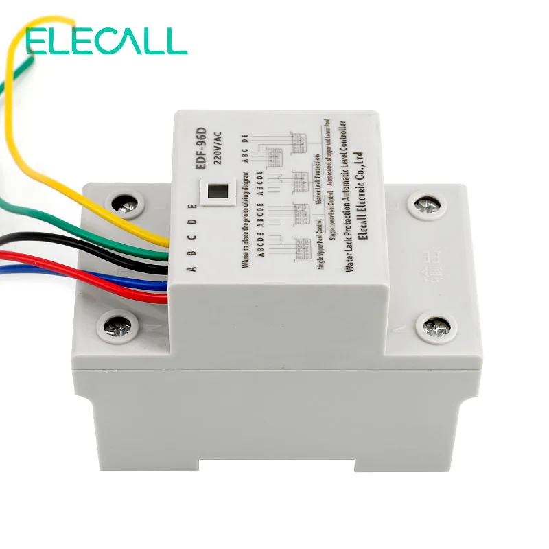 ELECALL EDF 96D Din Rail поплавковый выключатель автоматический контроллер уровня воды AC220V