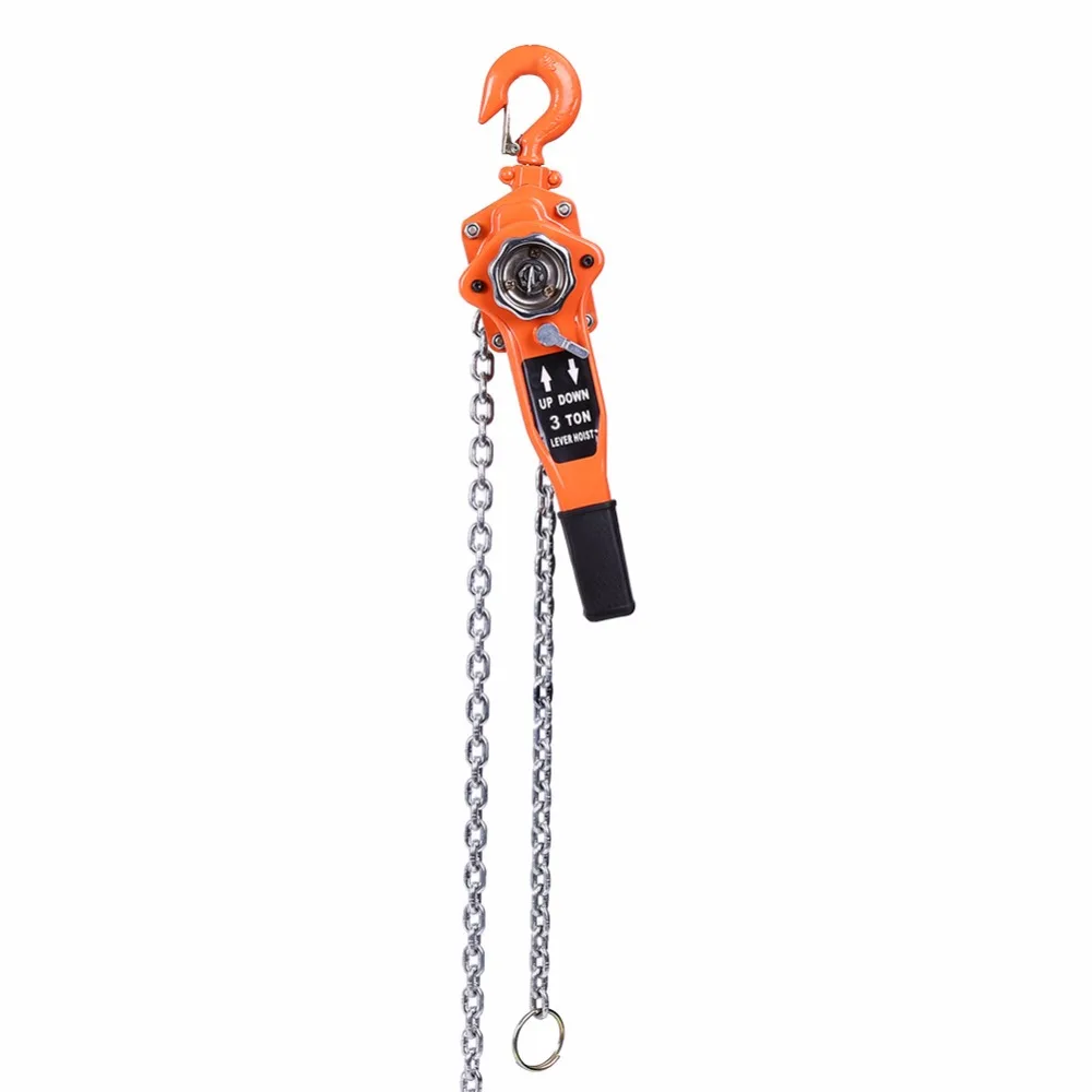 Orange Color 3t/3000kg Chain Manual Block Lift Hoist Ratchet Hoist