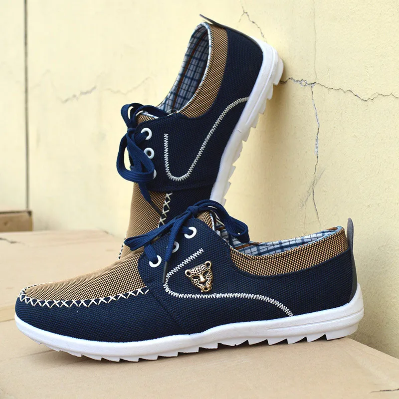 

High Quality Men Casual Shoes Canvas Shoes Men Flats Chaussure Homme Comfortable Lace up Men Footwear Breathable Male Shoes