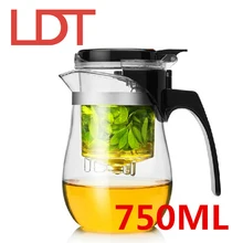 LDT 750 ML Handarbeit Glas Wasserkocher Lebensmittelqualität Filter Teekanne chinesische Kung Fu Tee-Sets Blume Tee Flasche Teekannen Drink Service