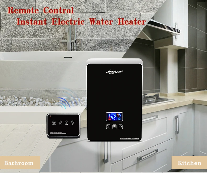 

220v-240v 5.5kw Factory Price Bathroom Kitchen Dual-Use Instant Electric Water Heater With Remote Control