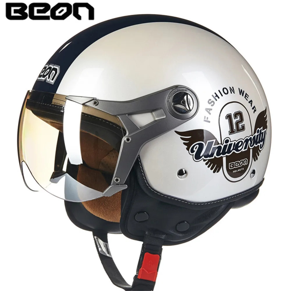 

BEON B100 ECE Motorcycle Helmet Chopper 3/4 Open Face Vintage Helmet Moto Casque Casco motocicleta Capacete Moon Unisex helmets