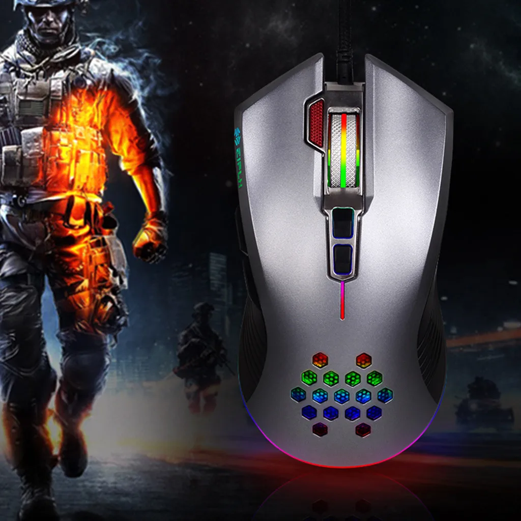 M908 12400 точек/дюйм ударная игровая мышь 19 программируемых кнопок RGB LED Лазерная