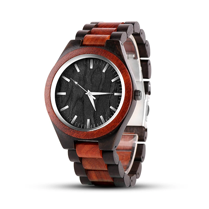 Top Brand New Design Wood Watch Men Watch Fashion Full Wooden Men's