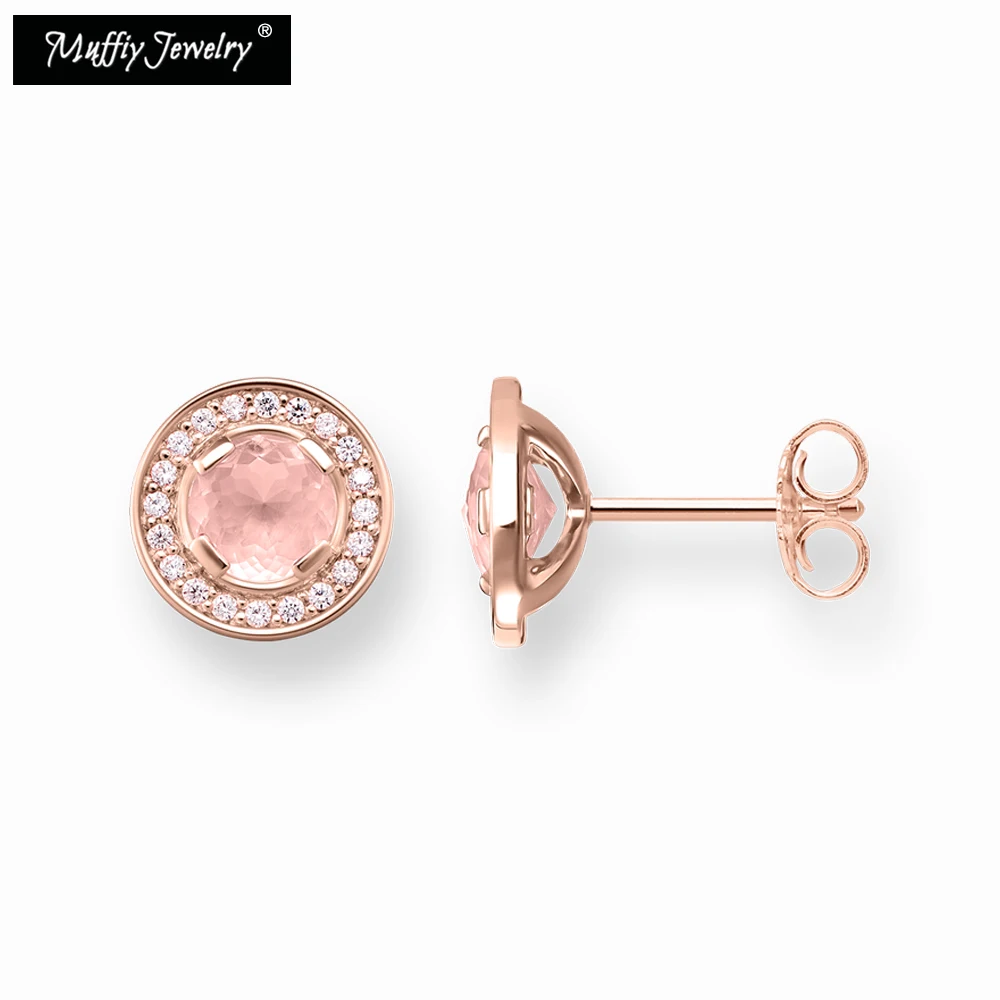 

Stud Earrings Light of Luna Pink,Romantic Gift For Women Ts High Quality Earring Thomas 925 Sterling Silver Fashion Jewelry