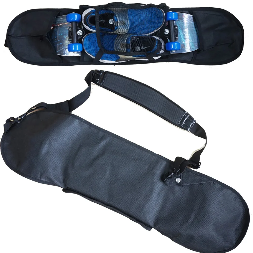 Outdoor Sport Canvas Skateboard Carry Case Bag Backpack Longboard Deck