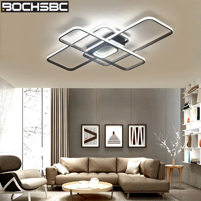 BOCHSBC акриловый абажур светодиодный потолочный светильник современный алюминий Lampara освещение приспособление для гостиная спальня обеденная огни
